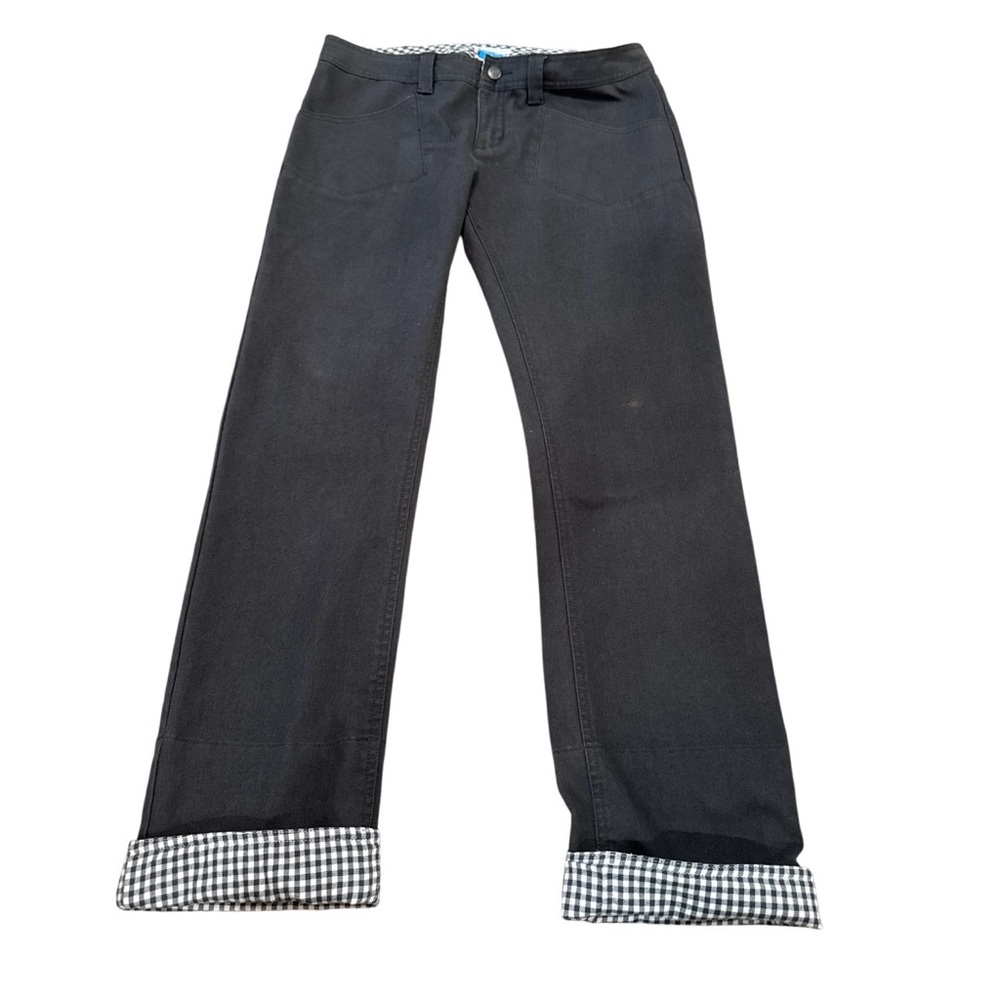 Columbia Plaid Flannel Cuff Jeans‎ Women’s Size 8 Gray